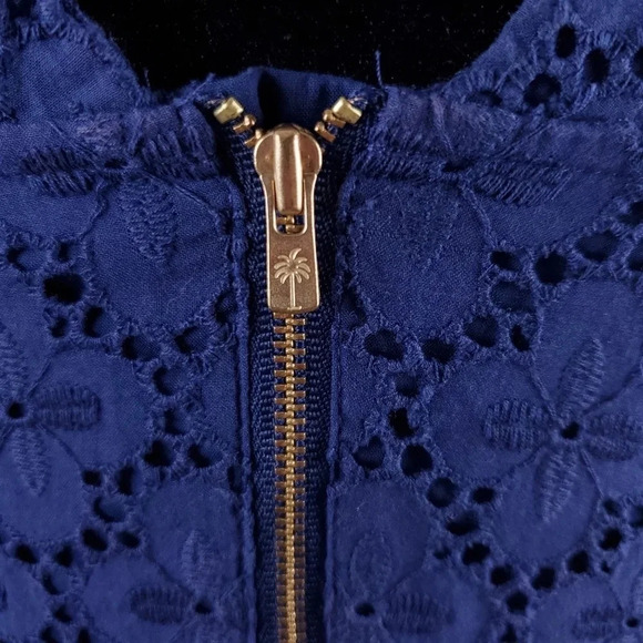 Lilly Pulitzer Navy Ashton Eyelet Tank Top - Picture 4 of 11